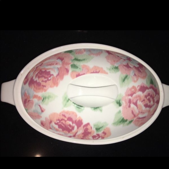 Lynn Hollyn Pink Rose Covered Ceramic Dish - Picture 2 of 4